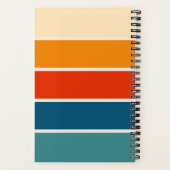 ワイドレトロストライプのモノグラムパーソナル ノートブック (裏面)