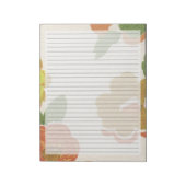 ワイドレトロ花ミッドセンチュリーヴィンテージ ノートパッド (回転)