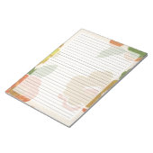 ワイドレトロ花ミッドセンチュリーヴィンテージ ノートパッド (アングル)