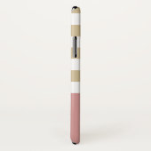 ワイド接線水平ストライプデイジーピンクの名前と色 Case-Mate iPhoneケース (裏面/右)