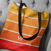 ワイド日の出モノグラムストライプのパーソナル トートバッグ