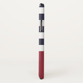 ワイド海軍ブルー横ストライプ線デイジー Case-Mate iPhoneケース (裏面/右)