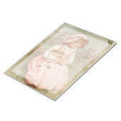 ワイド紙 – かわいいヴィンテージ人形の背景 ノートパッド (アングル)