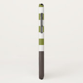 ワイド緑の横向きストライプデイジー Case-Mate iPhoneケース (裏面/左)