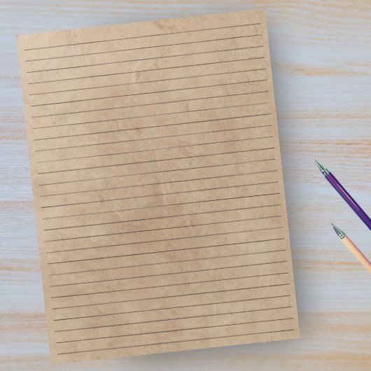 ワイド罫線紙 – タンヴィンテージ紙背景 ノートパッド
