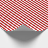 ワイド赤と白ストライプ紙 ラッピングペーパー (角)