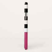 ワイド黒の水平ストライプデイジー Case-Mate iPhoneケース (裏面/右)