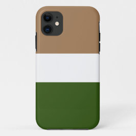 ワイド モカ ブラウン ホワイト ハンター グリーン ストライプ iPhone 11 ケース