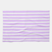ワイド ラベンダー ホワイト ストライプ キッチンタオル (横)