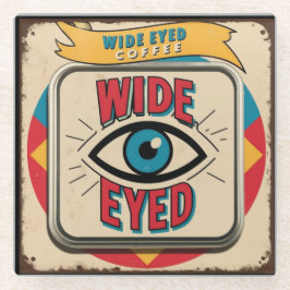 ワイドEtedコーヒーのCo金属のアスベチングサイン ガラスコースター