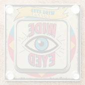 ワイドEtedコーヒーのCo金属のアスベチングサイン ガラスコースター (裏面)