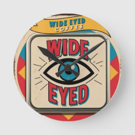 ワイドEtedコーヒー広告CoMetal徴候 ラウンド壁時計