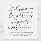 ワイナベルの後に笑い声を楽しく ワインラベル (シングルラベル)