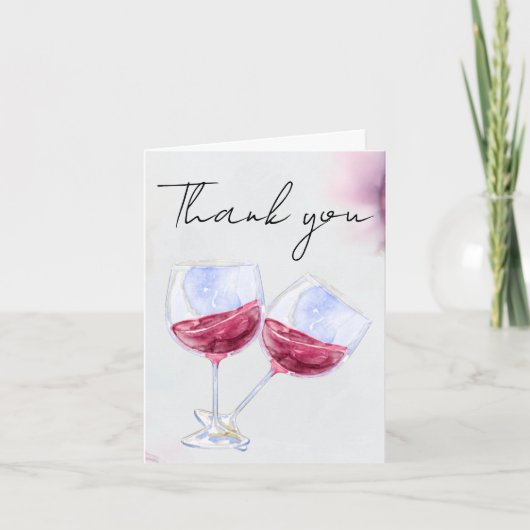 ワイナリーでのブライズシャワー サンキューカード (正面)