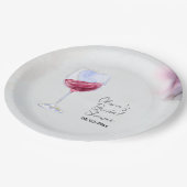 ワイナリーでのブライズシャワー ペーパープレート (アングル)