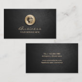 ワイナリーのエレガントな黒及び金ゴールドの王室のなワイン 名刺 (正面/裏面)