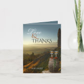 ワイナリーのブドウの結婚式　感謝カード サンキューカード (正面)