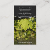 ワイナリーのブドウ園のブドウビジネスプロフィール 名刺 (裏面)