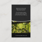 ワイナリーのブドウ園のブドウビジネスプロフィール 名刺 (裏面)