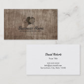ワイナリーのブドウ園のワインのヴィンテージ木背景 名刺 (正面/裏面)