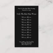 ワイナリーのブドウ園のワイン作成名刺 名刺 (裏面)