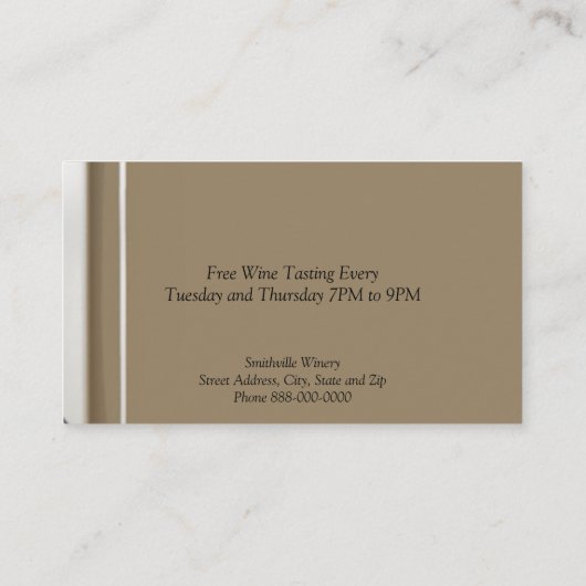 ワイナリーのワイン作成名刺 名刺 (裏面)