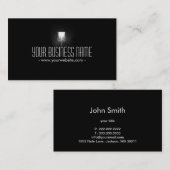 ワイナリーの上品なワイングラスのエレガントな暗闇 名刺 (正面/裏面)