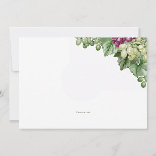 ワイナリーの招待状 招待状 (裏面)