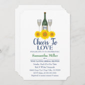 ワイナリーまたはワインのブライダルシャワーの招待状 招待状 (正面/裏面)