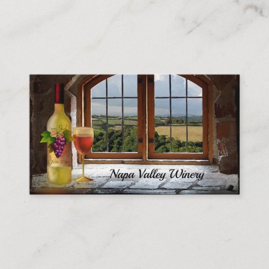 ワイナリーまたはワインをテーマにした名刺 名刺 (正面)