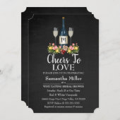 ワイナリーまたはワインブライダルシャワーの招待 招待状 (正面/裏面)