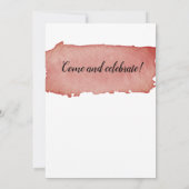 ワイナリーまたはヴィネヤードウォーターのカラー誕生日 招待状 (裏面)