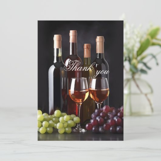 ワイナリーまたはヴィンヤードワ結婚インの写真 サンキューカード (スタンド正面)