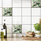 ワイナリーりんごつる植物金ゴールドヴィンテージ枠 タイル