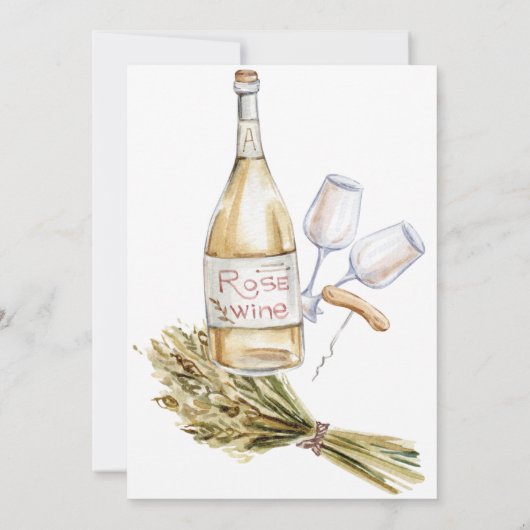 ワイナリーをテーマにした結婚前お披露目パーティーの招待状 招待状 (裏面)