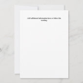 ワイナリーアルフレスコのブドウ畑の水の色ブドウつる植物 招待状 (裏面)