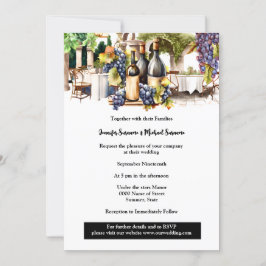 ワイナリーアルフレスコのブドウ畑の水の色ブドウつる植物 招待状