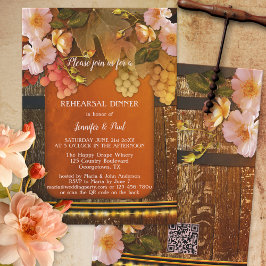 ワイナリーエレガントまたはヴィンヤードリハーサルディナー 招待状