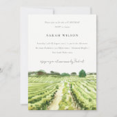 ワイナリーエレガントヴィネヤードany年誕生日招待状 サンキューカード (正面)