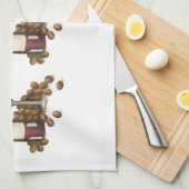 ワイナリーガラスボトル赤ワインバーギフトプリントタオル キッチンタオル (四つ折り)