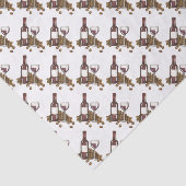 ワイナリーガラスボトル赤ワインバープリントパターン 薄葉紙 (詳細)