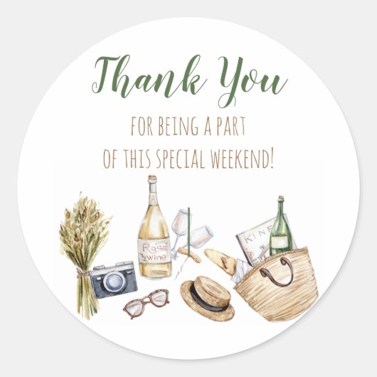 ワイナリーガールズ週末バチェロレッテ ラウンドシール (正面)