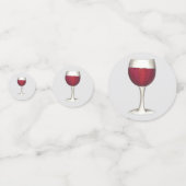 ワイナリーグラスボトル赤ワイン試飲ブドウ園 コンフェッティ (正面)