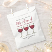 ワイナリーグラスボトル赤ワイン試飲ブドウ園 フェイバーバッグ (クリップ留めされた状態)