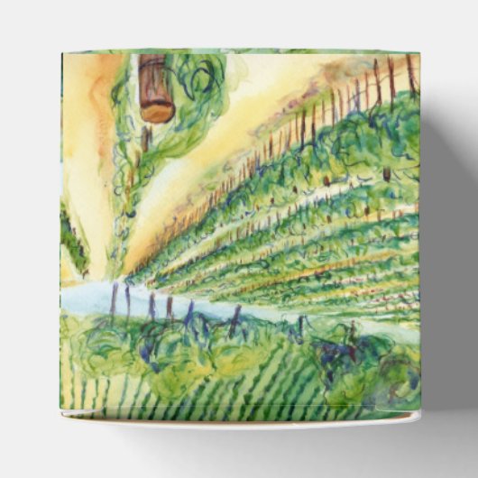 ワイナリーグレープビーズヴィネヤードパーティーカスタムギフトボックス フェイバーボックス (上部)