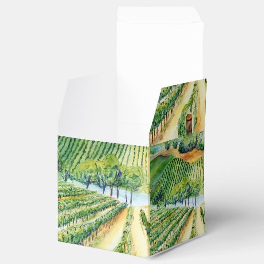 ワイナリーグレープビーズヴィネヤードパーティーカスタムギフトボックス フェイバーボックス (オープン)