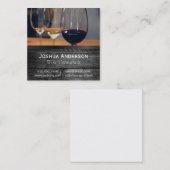 ワイナリーテースティング | 品揃えワイン スクエア名刺 (正面/裏面)