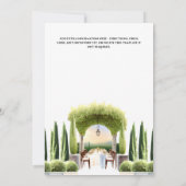 ワイナリーディナーリハーサルイタリアンアルフレスコダイニング 招待状 (裏面)