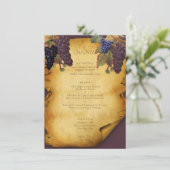 ワイナリービネヤードオールド結婚紙 メニュー (スタンド正面)