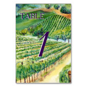 ワイナリービネヤードカスタムワインテーブルカード番号 テーブルナンバー (裏面)